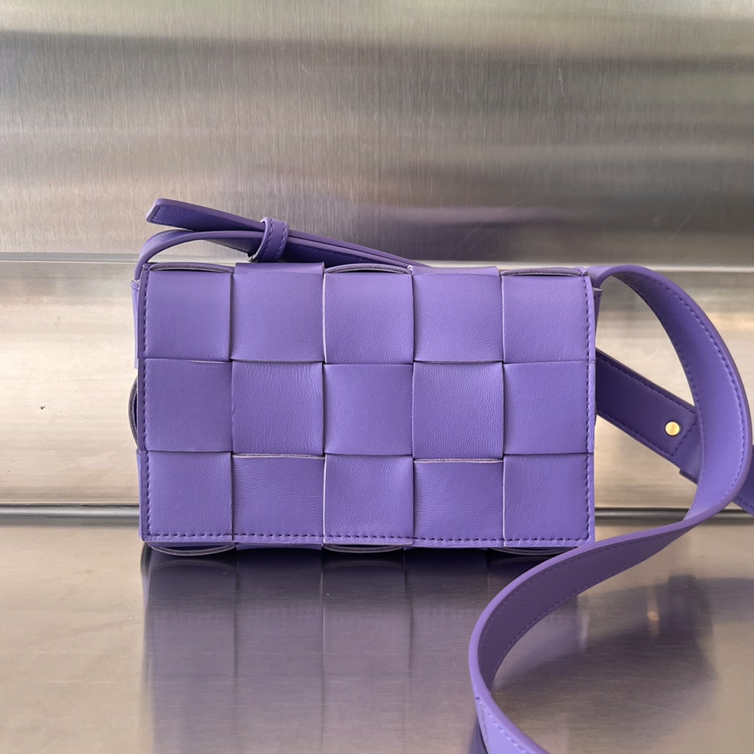 Small Cassette Intreccio Leather Cross-body Bag Violet